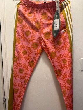 Adidas Farm Rio collab Pink & Gold Patterned Track Pants